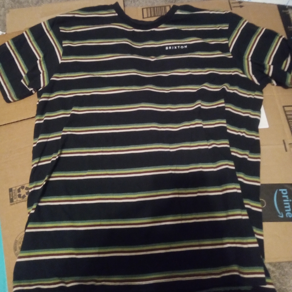 Black Small Shirt with Stripes